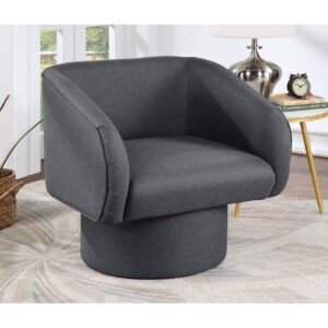 Blue Grey Swivel Accent Chair