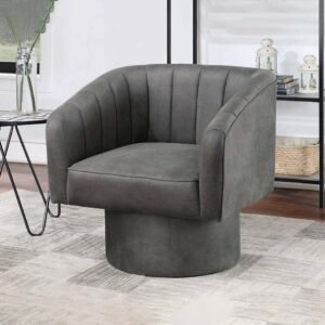 Slate Blue Swivel Accent Chair