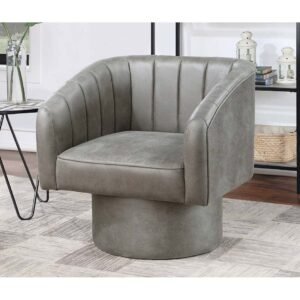 Slate Grey Swivel Accent Chair