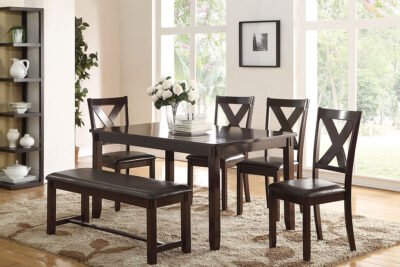6 Pcs Espresso Dining Set