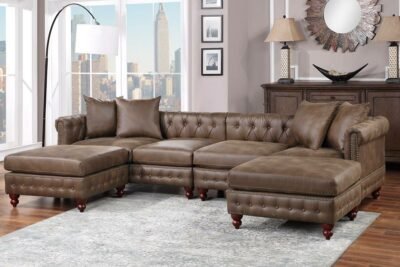 4 Pcs Dark Coffee Sectional