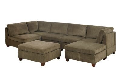 7 Pcs Tan Sectional 