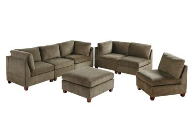 7 Pcs Tan Sectional Set