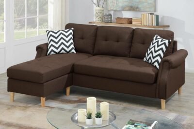 Dark Coffee Sectional Sofa