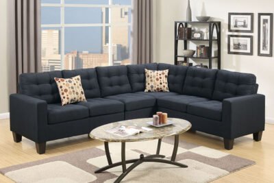 4 Pcs Black Sectional Set