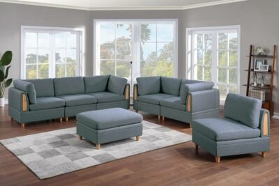 7 Pcs Steel Sectional Sofa 