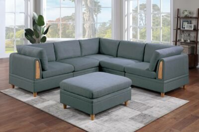 6 Pcs Wooden Deco Steel Sectional
