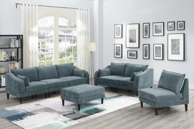 6 Pcs Modular Mineral Sectional Sofa