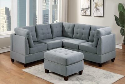 6-Pcs Grey Elegance Modular Sectional 