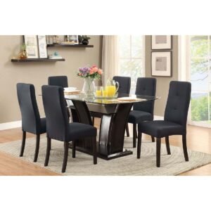 Clear Table Top Dining table Set