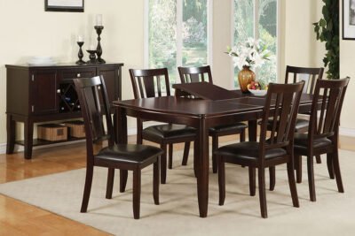 Espresso Wood Finish Dining Table