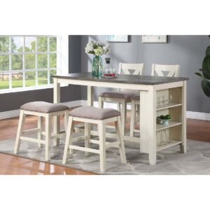 Bench Style High Dining Table