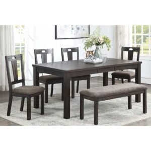 Dark Grey Dining Bench
