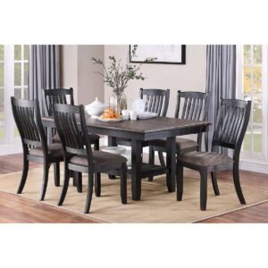 Dark Coffee Dining Table Set