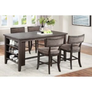 Grey Solid wood Counter Height Table