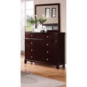 Cherry finish wood Dresser with Eight drawers