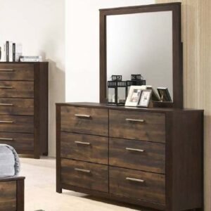 Two tone brown finish wood Dresser