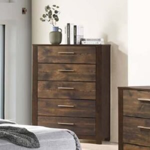 Two tone brown finish wood Chest