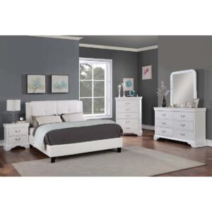 White Panel Bed Set