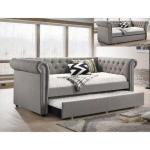 Modern Grey Daybed w/ Trundle 