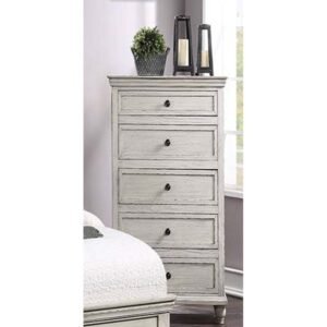 Antique White Wood Chest