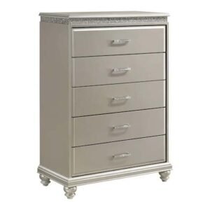 Glam Chest of Drawers with Bun Feet
