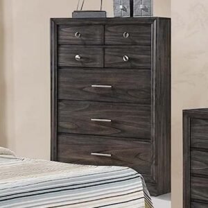 Gorgeous Dark Wood Finish 5-Drawer Chest