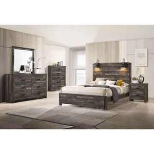5Pc Decking Board Platform Bed Set