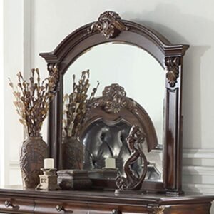 Dark Brown Antique Carved Mirror