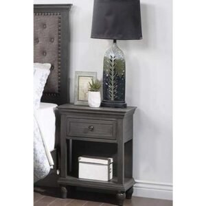 Grey Wood Luxury Nightstand