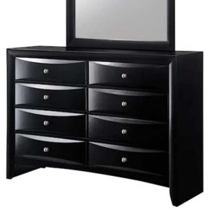 Black Contemporary 8 Drawer Dresser