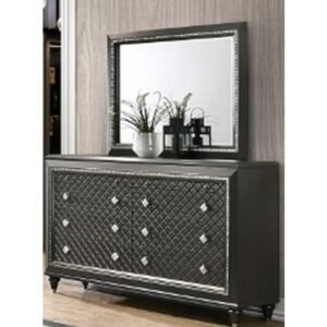 Grey and Silver Accents Dresser