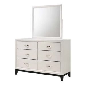 Chalk Finish 6-Drawer Dresser