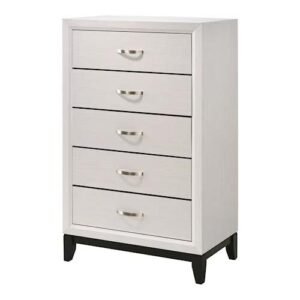 Chalk Finish 5-Drawer Chest