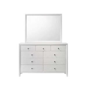White Contemporary 9-Drawer Bedroom Dresser