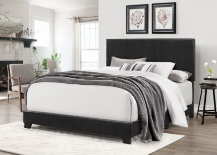 BLACK PU Bed Frame