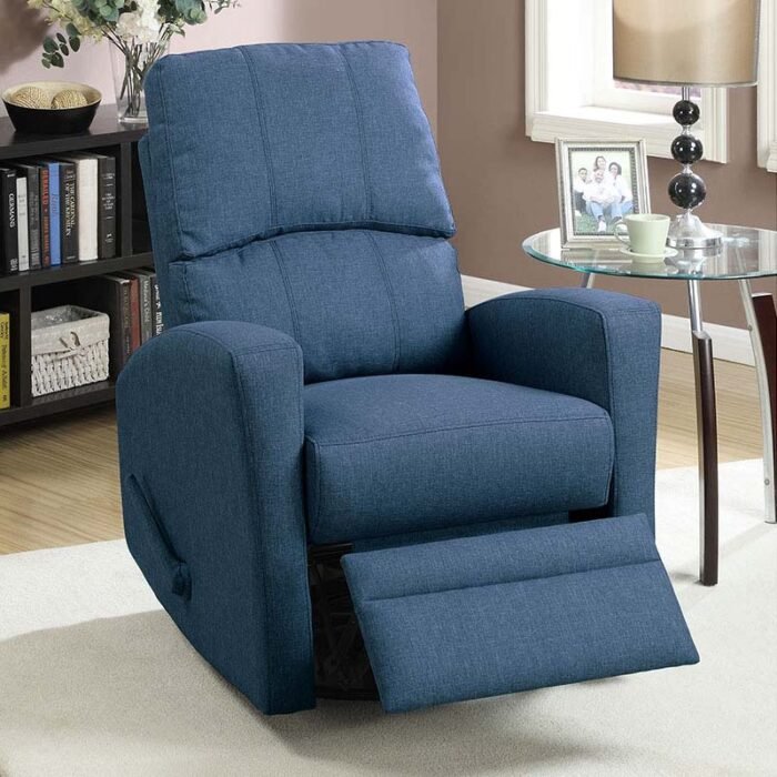 Navy Swivel Recliner Chair