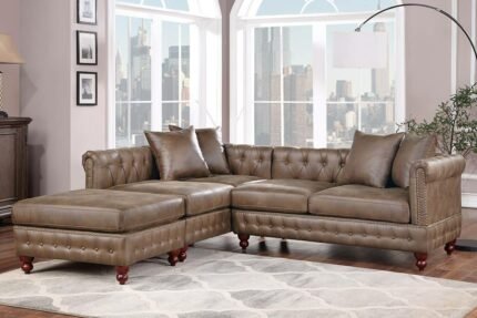 3 Pcs Dark Coffee Sectional