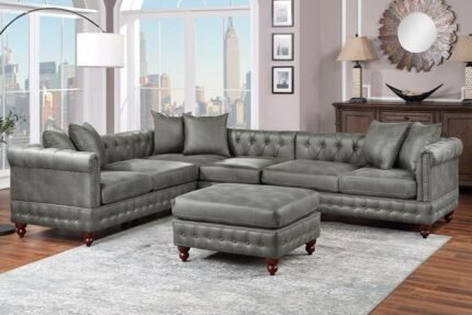 4 Pcs Slate Grey Sectional
