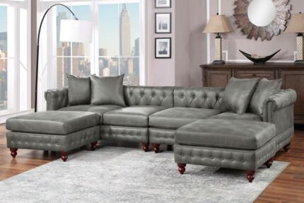 4 Pcs Slate Grey Sectional