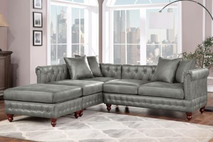 3 Pcs Slate Grey Sectional