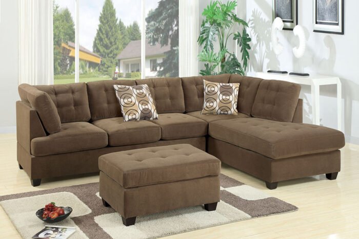 2 Pc Truffle Sectional w/ Ottoman Set