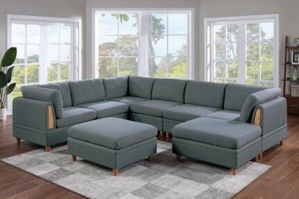 8 Pcs Wooden Deco Steel Sectional