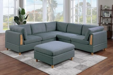 6 Pcs Wooden Deco Steel Sectional