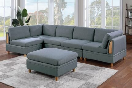 6 Pcs Wooden Deco Steel Sectional