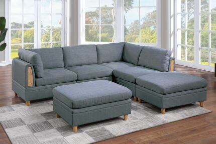 6 Pcs Wooden Deco Steel Sectional