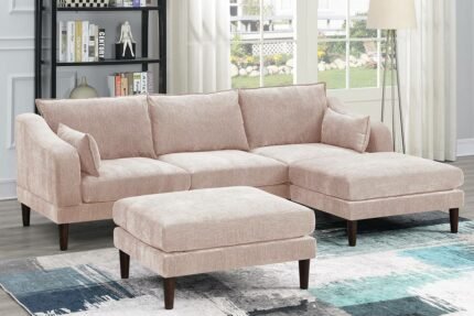 6 pcs modular blush sectional