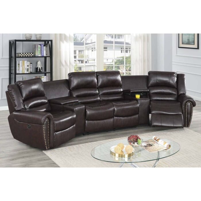 5 Pcs Dark Brown Motion Power Home Theater