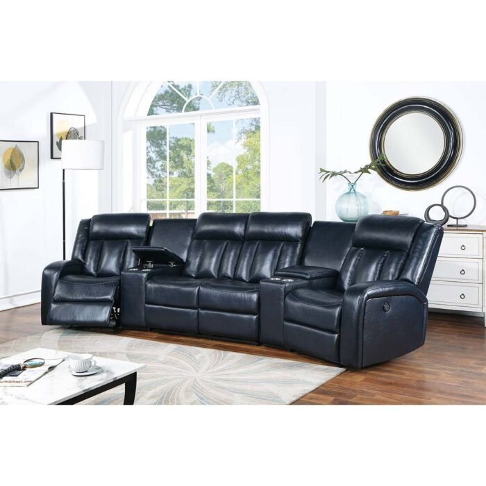 5 Pcs Navy Blue Power Sectional