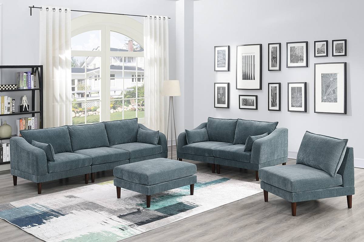 chf-01877 6 Pcs Modular Mineral Sectional Sofa